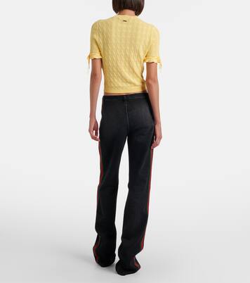 Web Stripe straight jeans | Gucci