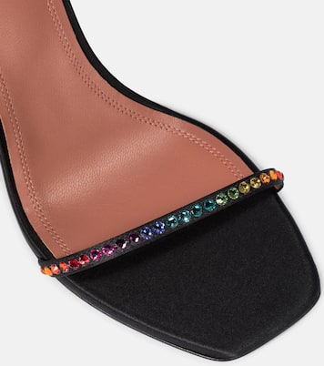 x AWGE LSD embellished satin sandals | Amina Muaddi