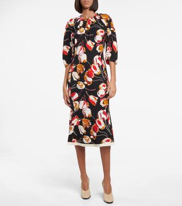 Robe midi à fleurs | Marni