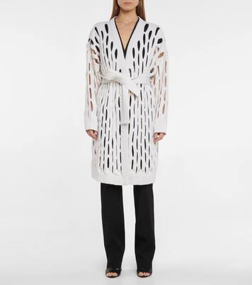 Open-knit virgin wool cardigan | Alaïa