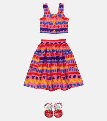 Printed cotton crop top | Stella McCartney Kids