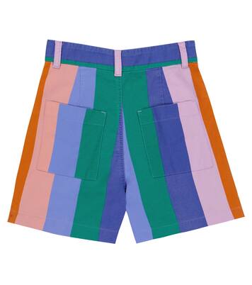 Monkey striped cotton and linen shorts | The Animals Observatory