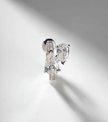 Orecchino singolo Serti Sur Vide in oro bianco 24 kt con diamanti | Repossi