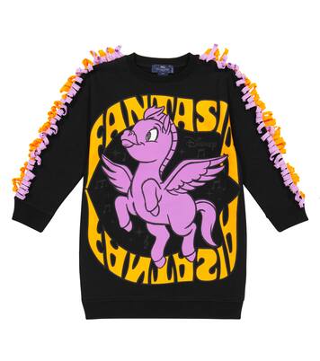 x Disney® fringed cotton fleece dress | Stella McCartney Kids