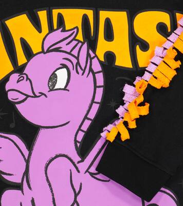 x Disney® fringed cotton fleece dress | Stella McCartney Kids