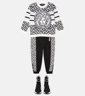 La Greca cotton jersey sweatpants | Versace Kids