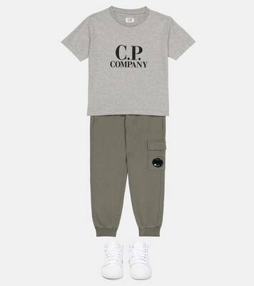 Logo cotton jersey sweatpants | C.P. Company Kids