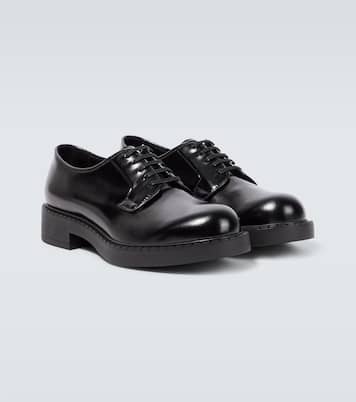 Derbies en cuir brossé | Prada
