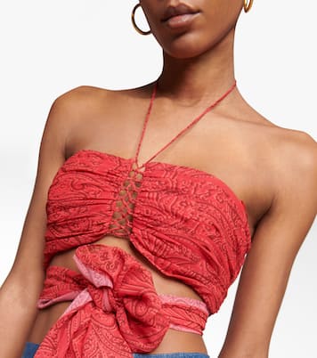 Tie-waist halter-neck crop top | Etro