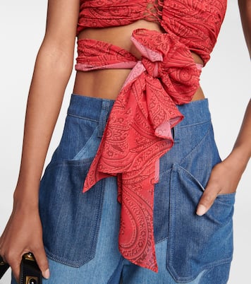 Tie-waist halter-neck crop top | Etro