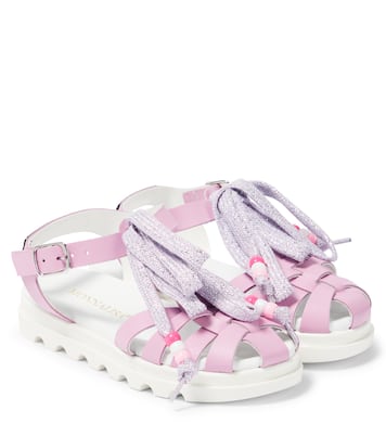Embellished leather sandals | Monnalisa