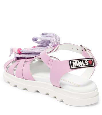 Embellished leather sandals | Monnalisa