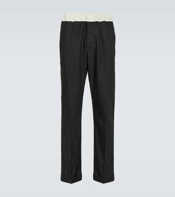 Silk-trimmed wool pants | Wales Bonner