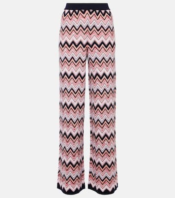 Weite High-Rise-Hose aus Häkelstrick | Missoni