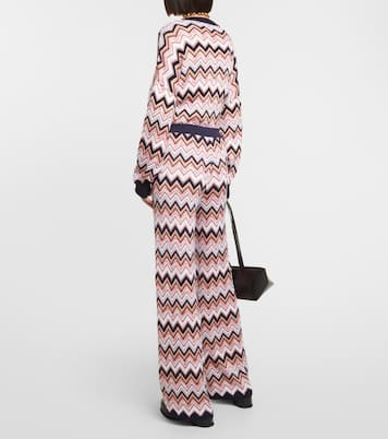 Weite High-Rise-Hose aus Häkelstrick | Missoni
