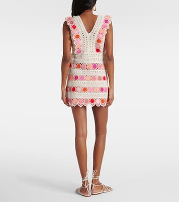 Bouquet 플로럴 코튼 크로셰 미니드레스 | Anna Kosturova