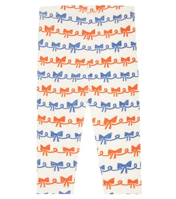 Baby Ribbon Bow cotton-blend jersey leggings | Bobo Choses