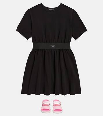 Cotton-blend jersey dress  | Dolce&Gabbana Kids