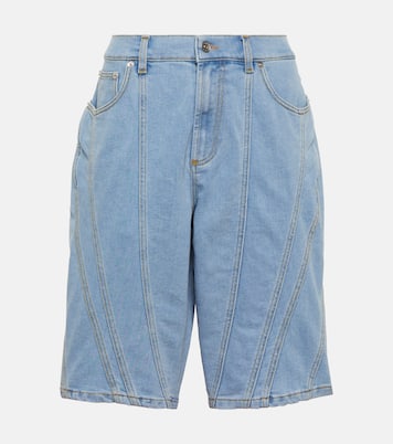 Shorts anchos Spiral de denim | Mugler