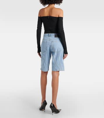 Shorts anchos Spiral de denim | Mugler