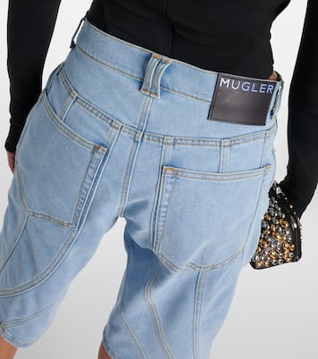 Shorts anchos Spiral de denim | Mugler
