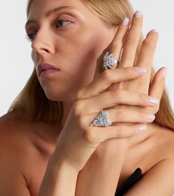 Y-Not 18kt white gold ring with diamonds | Yeprem