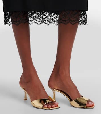 Skye 70 metallic leather mules | Jimmy Choo