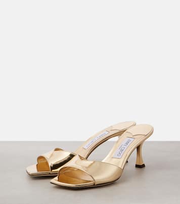 Skye 70 metallic leather mules | Jimmy Choo