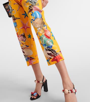 Bedruckte High-Rise-Hose Capri aus Baumwolle | Dolce&Gabbana