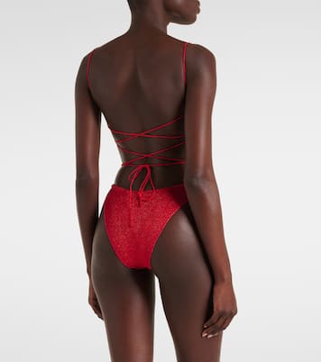 Lumière Square lamé swimsuit | Oséree