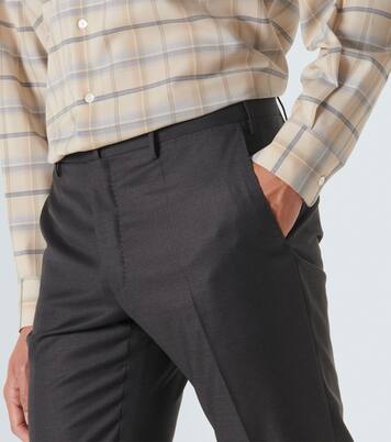 Virgin wool tapered pants | Slowear