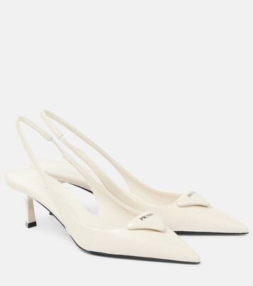 Patent leather slingback pumps | Prada