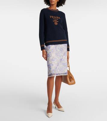 Patent leather slingback pumps | Prada