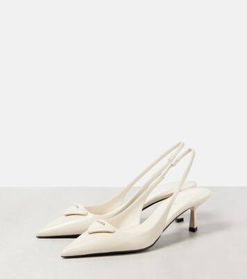 Patent leather slingback pumps | Prada
