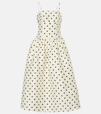 Polka-dot taffetta corset dress | Self-Portrait