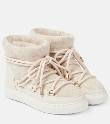 Leather-trimmed felt ankle boots | Inuikii