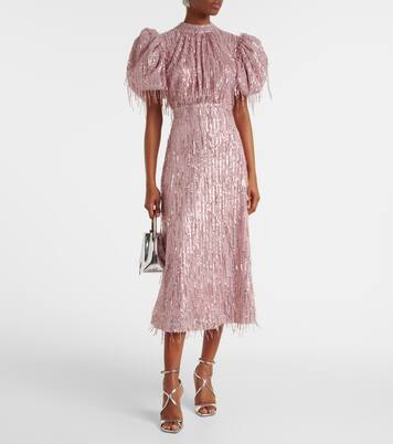 Robe midi à sequins | Rotate