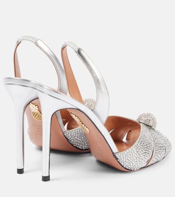 Sandales Italian Flirt 105 en cuir métallisé | Aquazzura