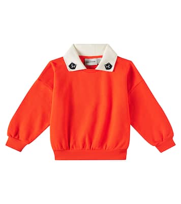 Cats embroidered cotton sweatshirt | Mini Rodini