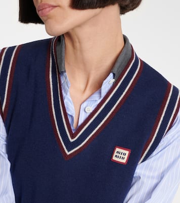Wool and cashmere sweater vest | Miu Miu