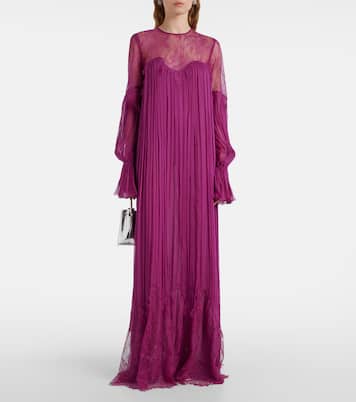 Renia silk-blend lace gown | Costarellos