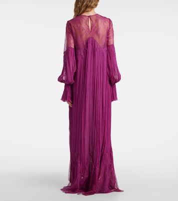 Renia silk-blend lace gown | Costarellos