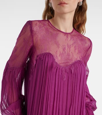 Renia silk-blend lace gown | Costarellos