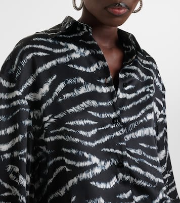 Bedrucktes Hemdblusenkleid Silvye aus Satin | The Attico