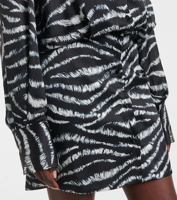 Bedrucktes Hemdblusenkleid Silvye aus Satin | The Attico