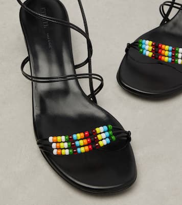 Loop 35 beaded leather sandals | Khaite