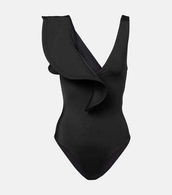 Asymmetric ruffled swimsuit | Johanna Ortiz
