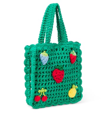 Embroidered crochet tote bag | Stella McCartney Kids