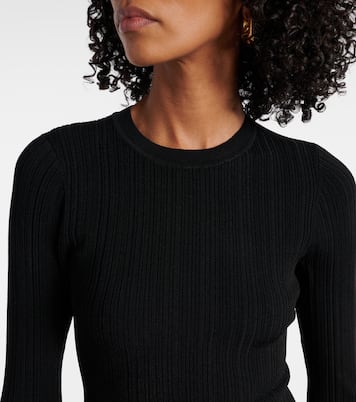 Vaughn satin-trimmed midi dress  | Veronica Beard