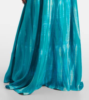 Vestido envolvente de seda tie-dye | Anna Kosturova